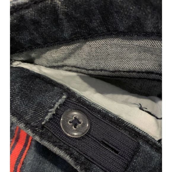 Jack Denim‎ By Janie And Jack Blue Jeans With Red Side Stripe Size 5 - Picture 5 of 7